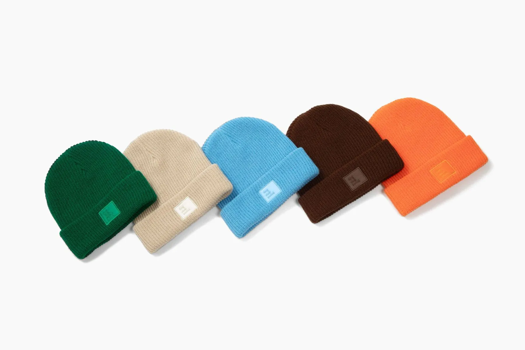 beanies on a white background